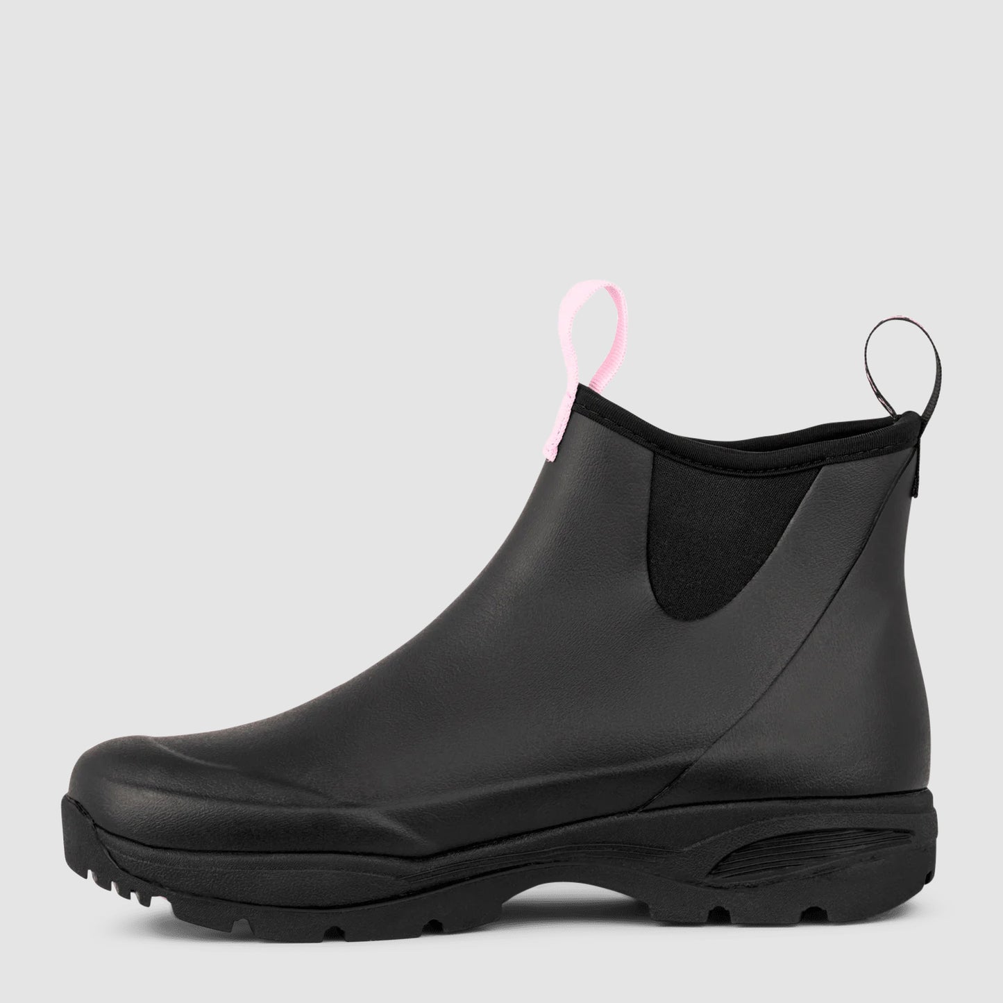 Sky Rubber Rain Boot | Breast Cancer Black - Pink