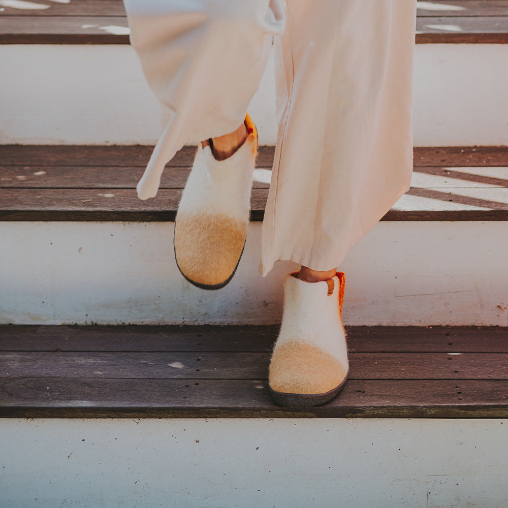 Nepal Wool Slipper | Tri-Color - Fog