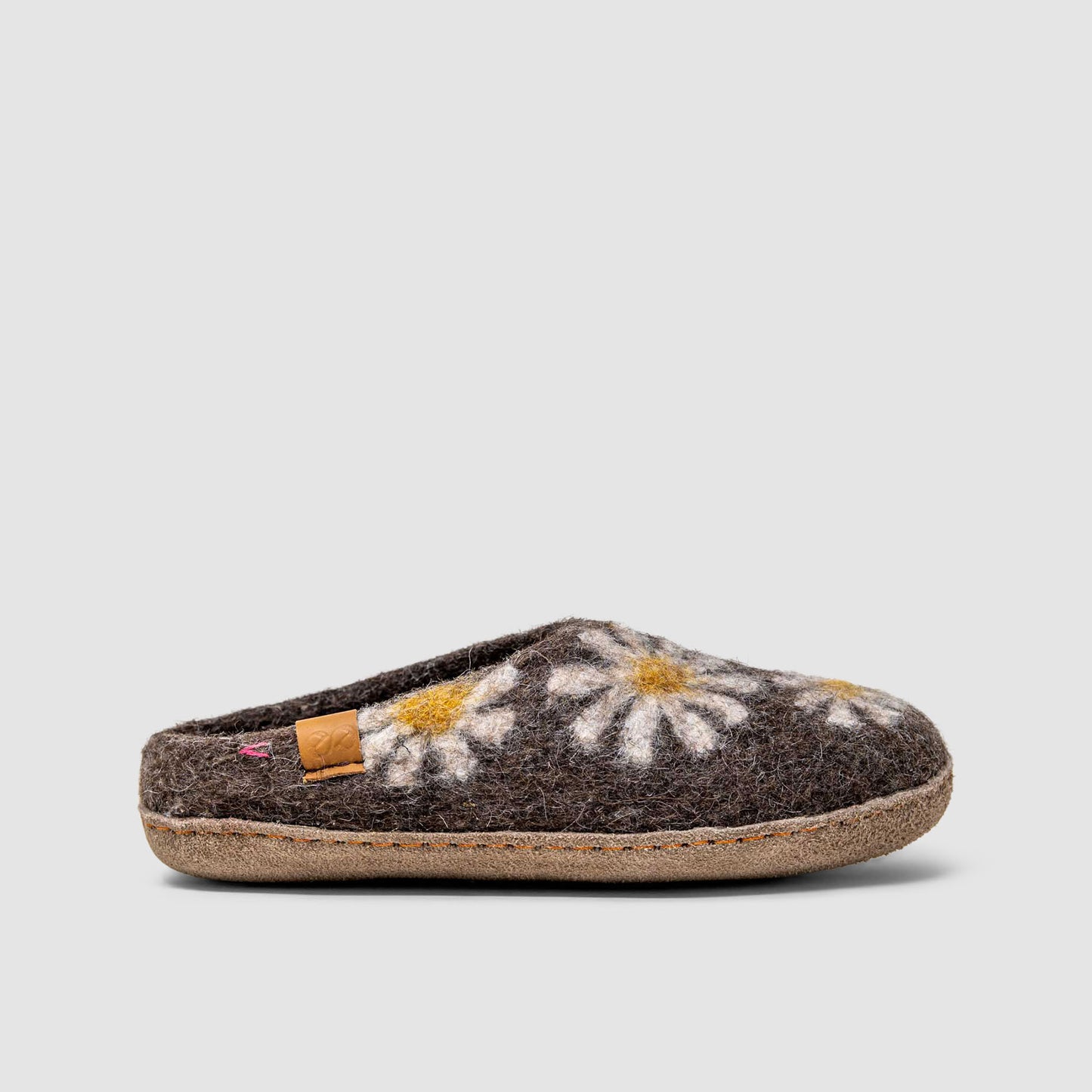 Makalu Wool Slipper | Daisy - Brown
