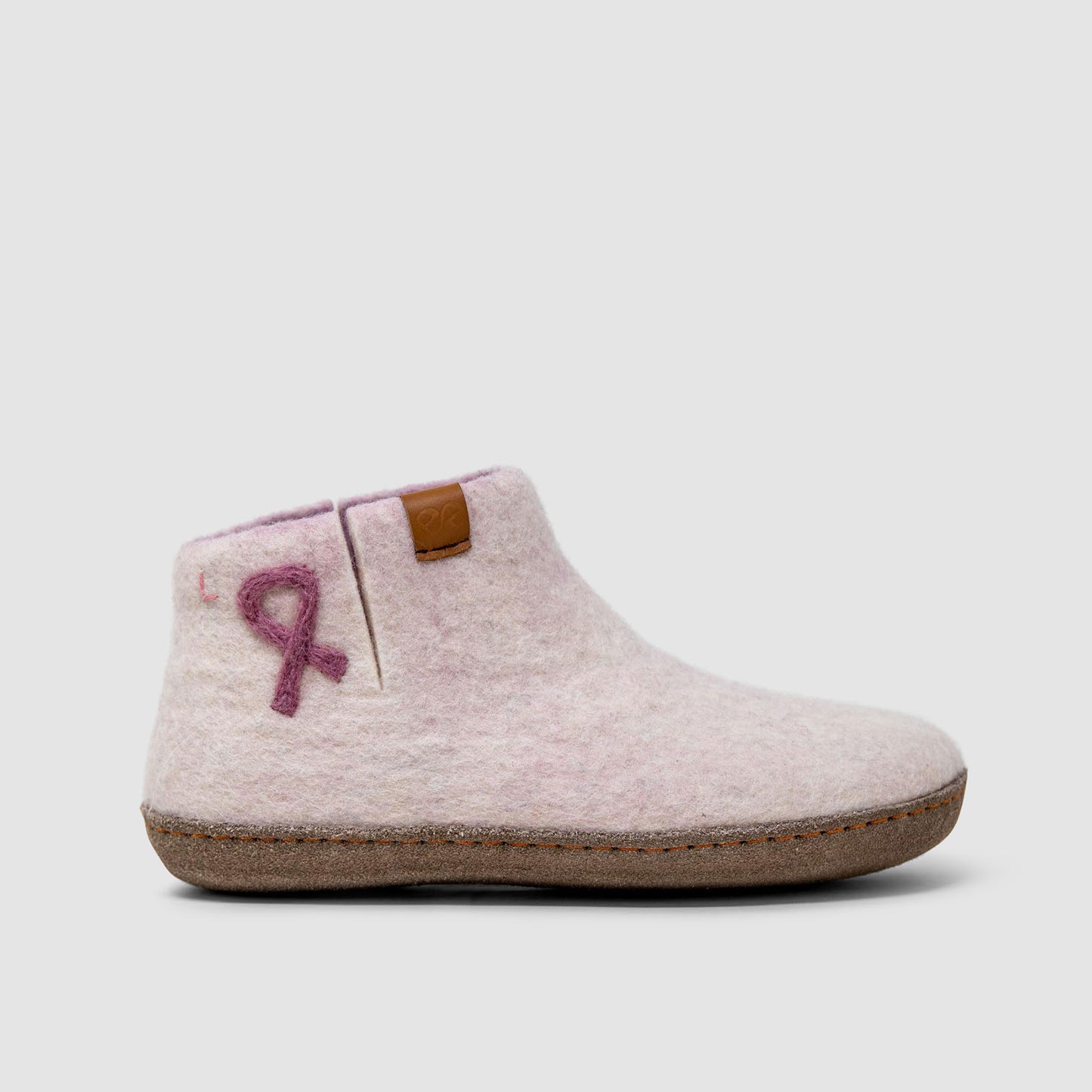 Everest Wool Slipper | Breast Cancer Ribbon - White Mix