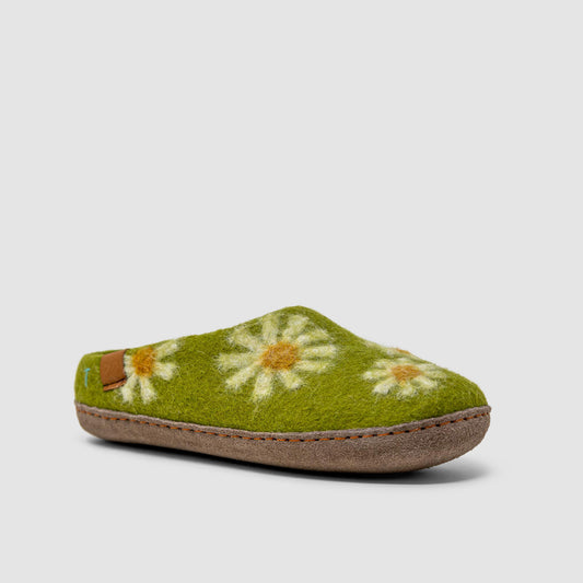 Makalu Wool Slipper | Daisy - Lime