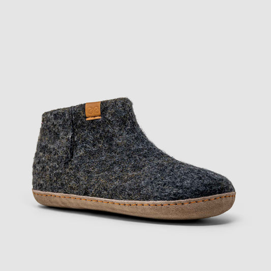 Everest Wool Slipper | Two-Tone - Charcoal / Amber