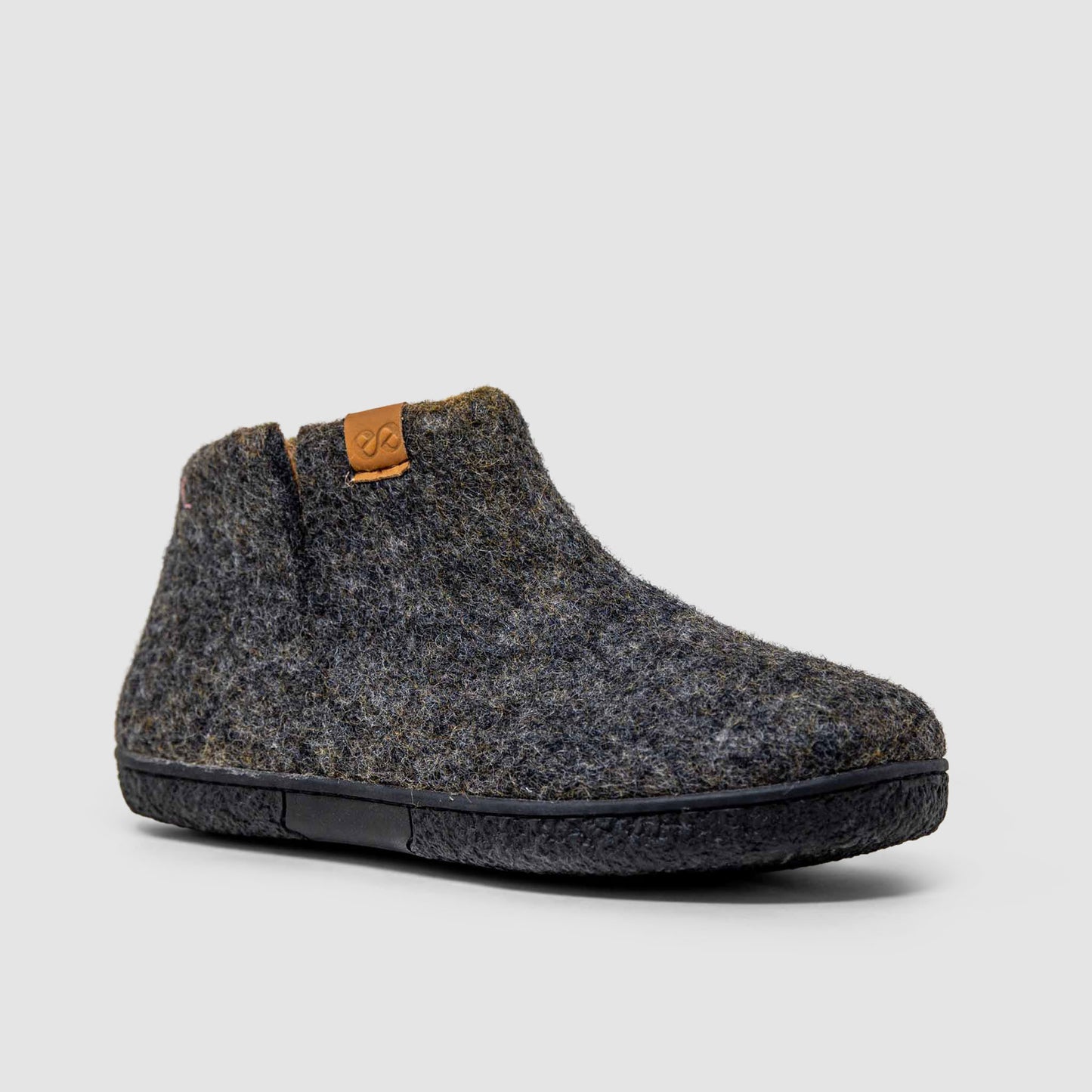 Nepal Wool Slipper | Two-Tone - Charcoal / Amber