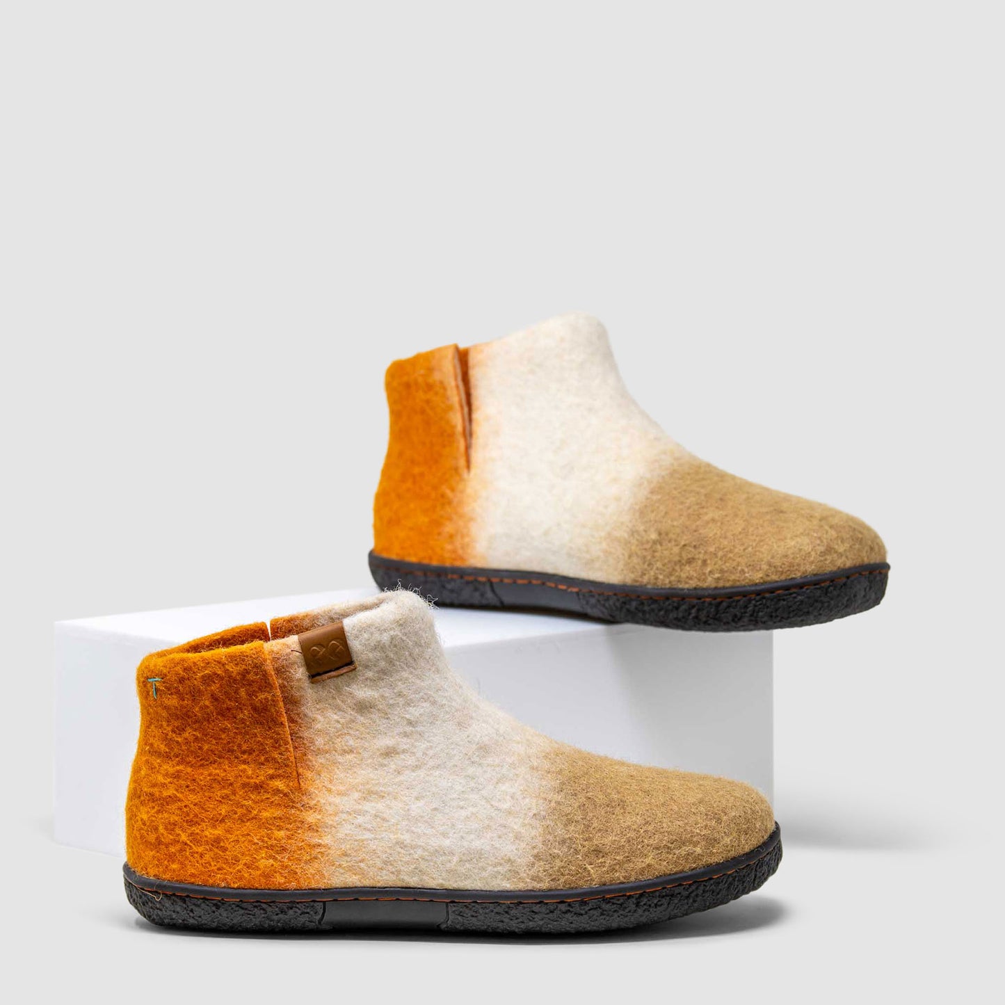 Nepal Wool Slipper | Tri-Color - Fog