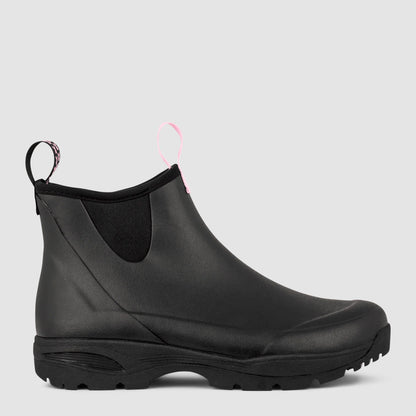 Sky Rubber Rain Boot | Breast Cancer Black - Pink