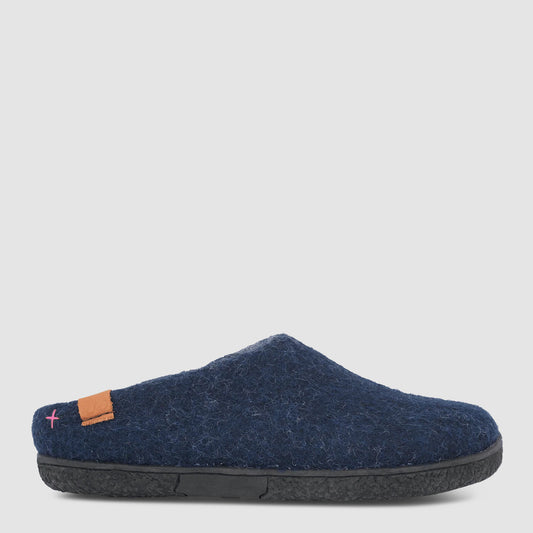 Tibet Wool Slipper | Two-Tone - Marine Blue / Grey
