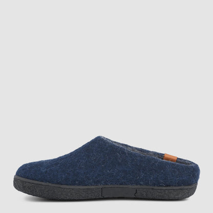 Tibet Wool Slipper | Two-Tone - Marine Blue / Grey
