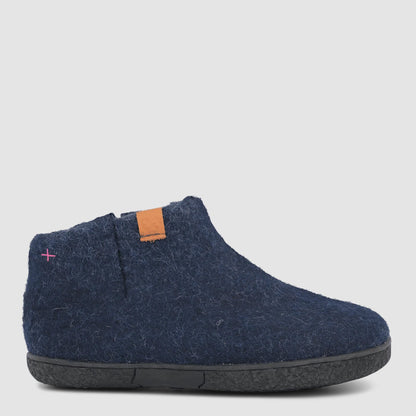 Nepal Wool Slipper | Two-Tone - Marine Blue / Grey