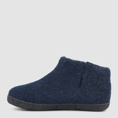 Nepal Wool Slipper | Two-Tone - Marine Blue / Grey