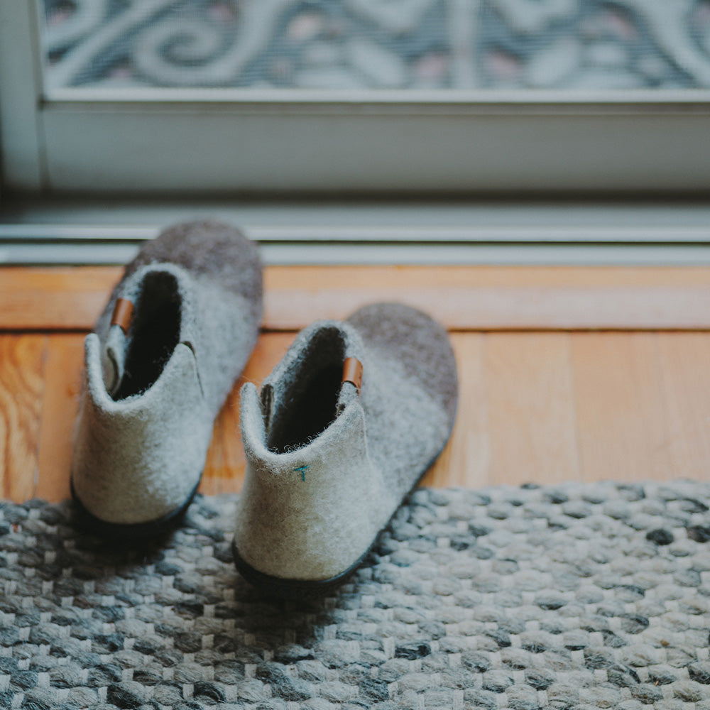 Everest Wool Slipper | Tri-Color - Brown