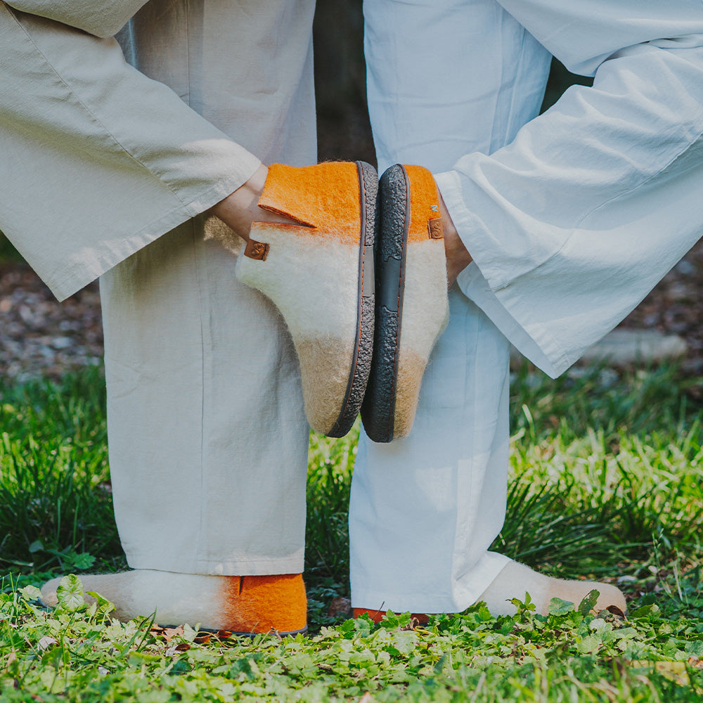 Tibet Wool Slipper | Tri-Color - Fog
