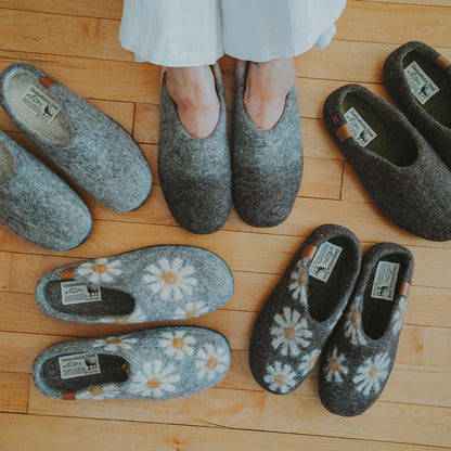 Tibet Wool Slipper | Tri-Color - Brown