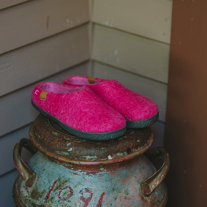 Tibet Wool Slipper | Two-Tone - Bright Pink / Baby Pink