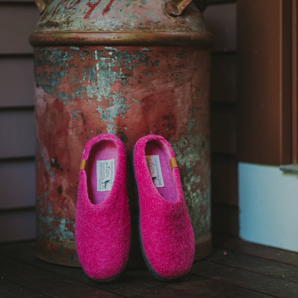 Tibet Wool Slipper | Two-Tone - Bright Pink / Baby Pink