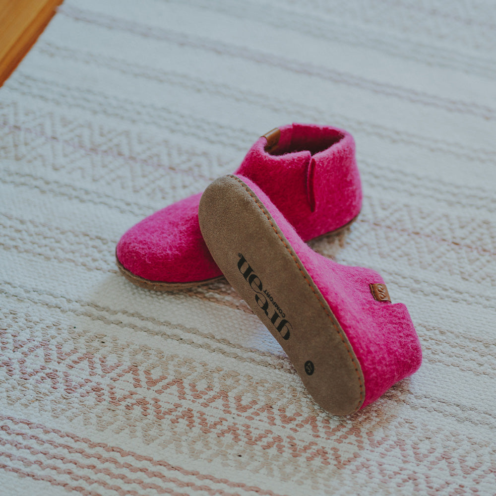 Everest Wool Slipper | Two-Tone - Bright Pink / Baby Pink