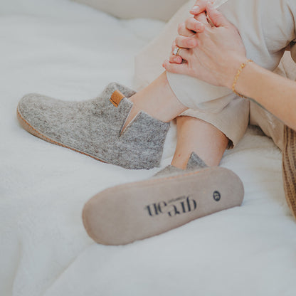 Everest Wool Slipper | Two-Tone - Grey / Natural