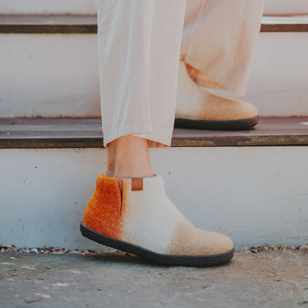 Nepal Wool Slipper | Tri-Color - Fog