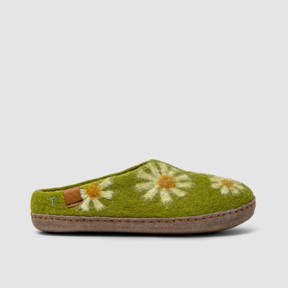 Makalu Wool Slipper | Daisy - Lime
