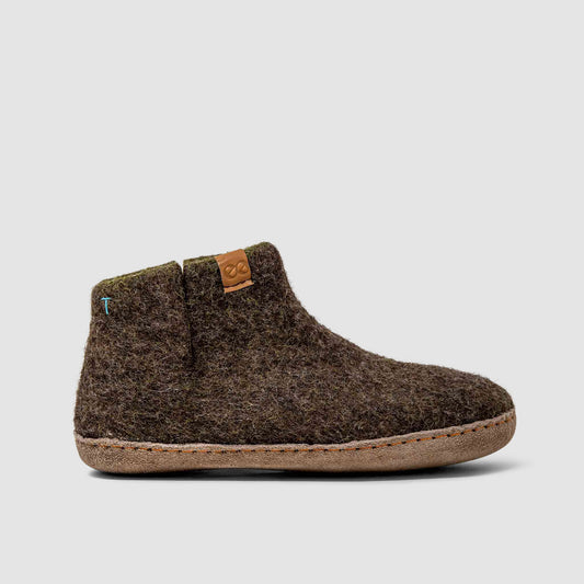Everest Wool Slipper | Two-Tone - Brown / Lime