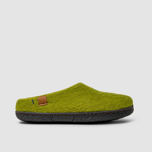 Tibet Wool Slipper | Two-Tone - Lime / Amber