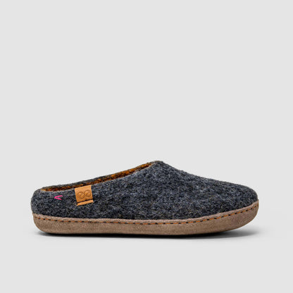 Makalu Wool Slipper | Two-Tone - Charcoal / Amber