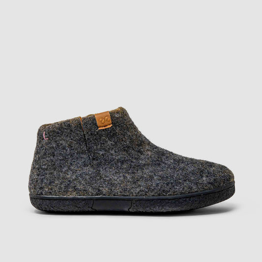 Nepal Wool Slipper | Two-Tone - Charcoal / Amber