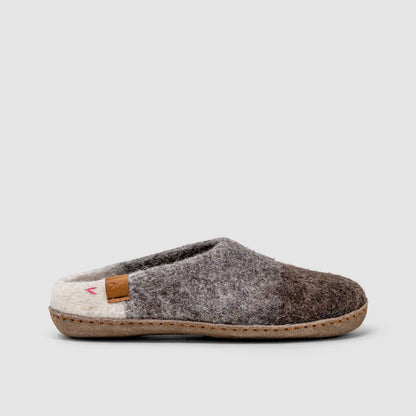 Makalu Wool Slipper | Tri-Color - Brown