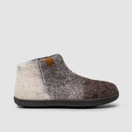Nepal Wool Slipper | Tri-Color - Brown