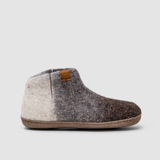 Everest Wool Slipper | Tri-Color - Brown