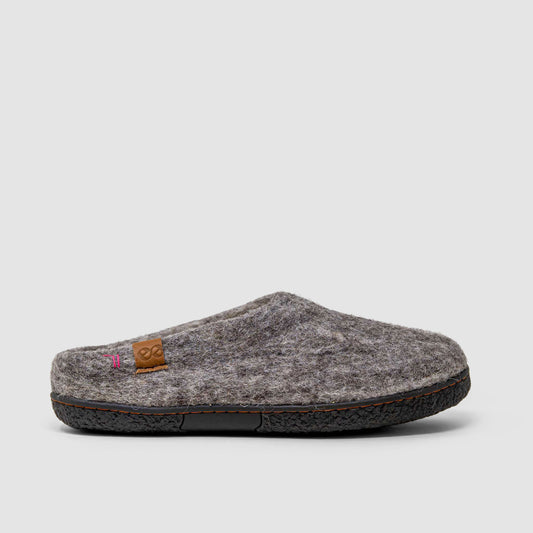 Tibet Wool Slipper | Two-Tone - Grey / Natural