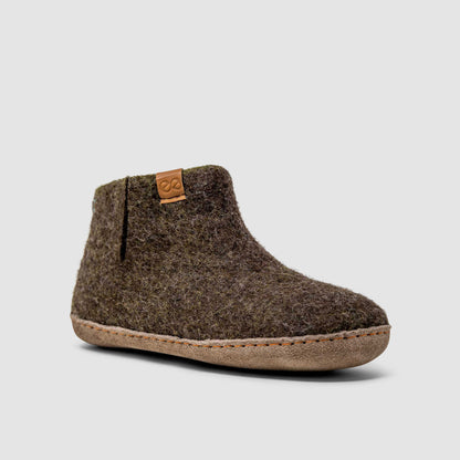 Everest Wool Slipper | Two-Tone - Brown / Lime
