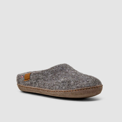 Makalu Wool Slipper | Two-Tone - Grey / Natural