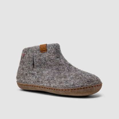 Everest Wool Slipper | Two-Tone - Grey / Natural