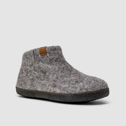 Nepal Wool Slipper | Two-Tone - Grey / Natural
