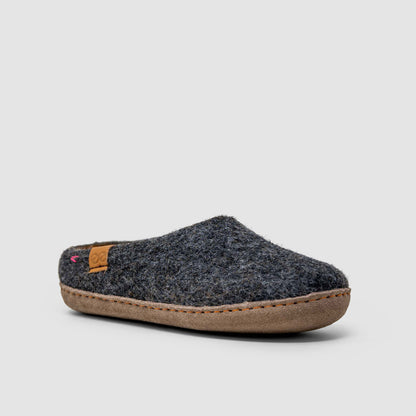 Makalu Wool Slipper | Two-Tone - Charcoal / Amber