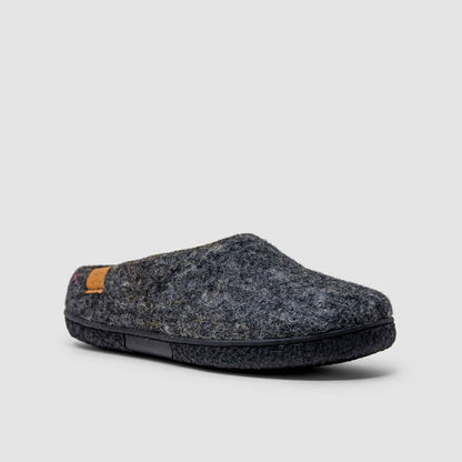 Tibet Wool Slipper | Two-Tone - Charcoal / Amber
