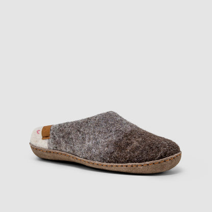 Makalu Wool Slipper | Tri-Color - Brown