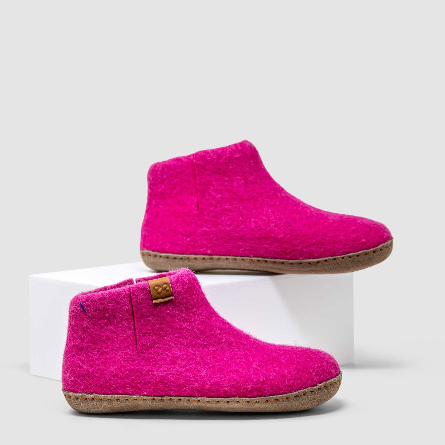 Everest Wool Slipper | Two-Tone - Bright Pink / Baby Pink