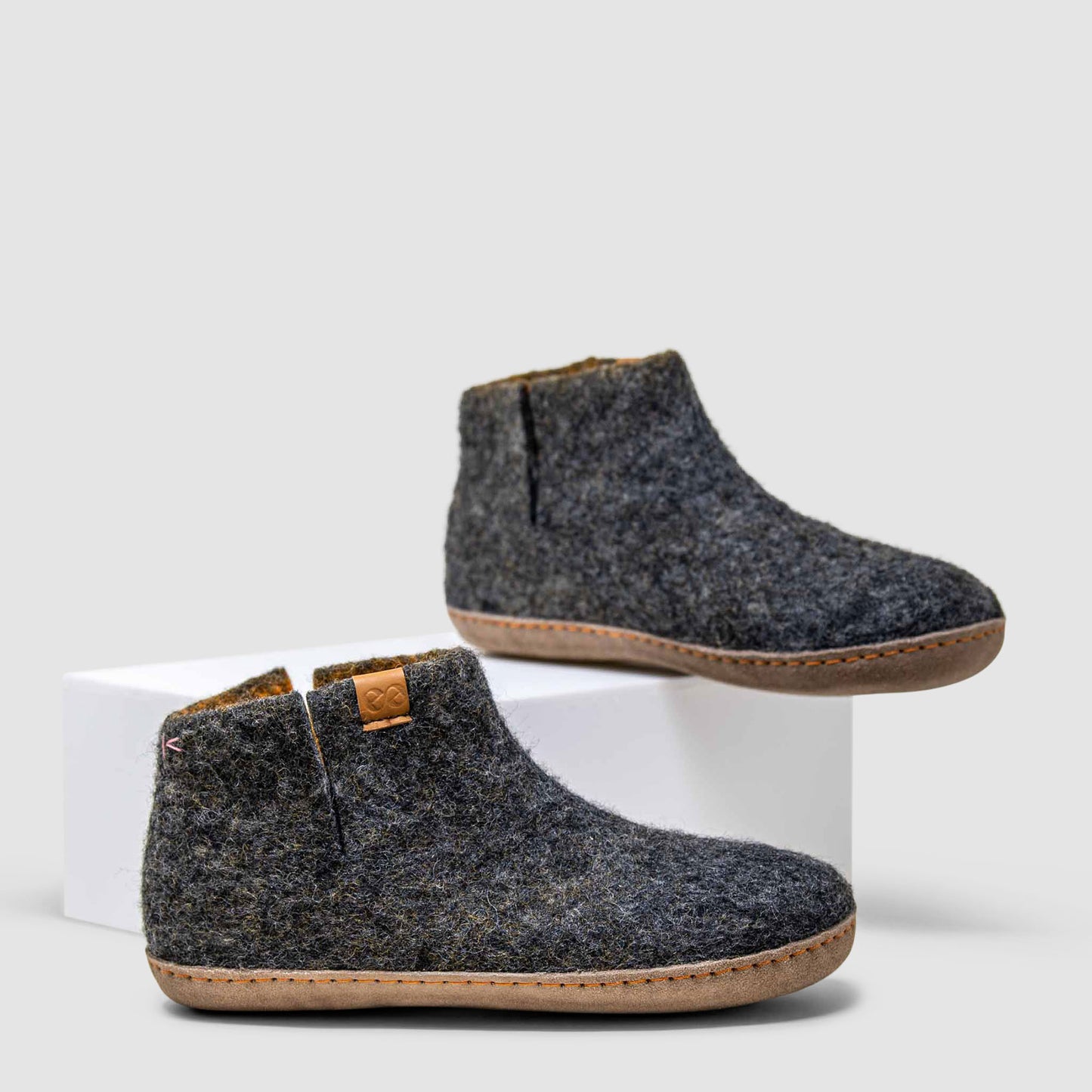 Everest Wool Slipper | Two-Tone - Charcoal / Amber