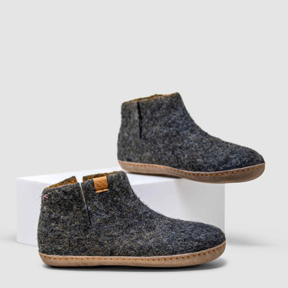 Everest Wool Slipper | Two-Tone - Charcoal / Amber