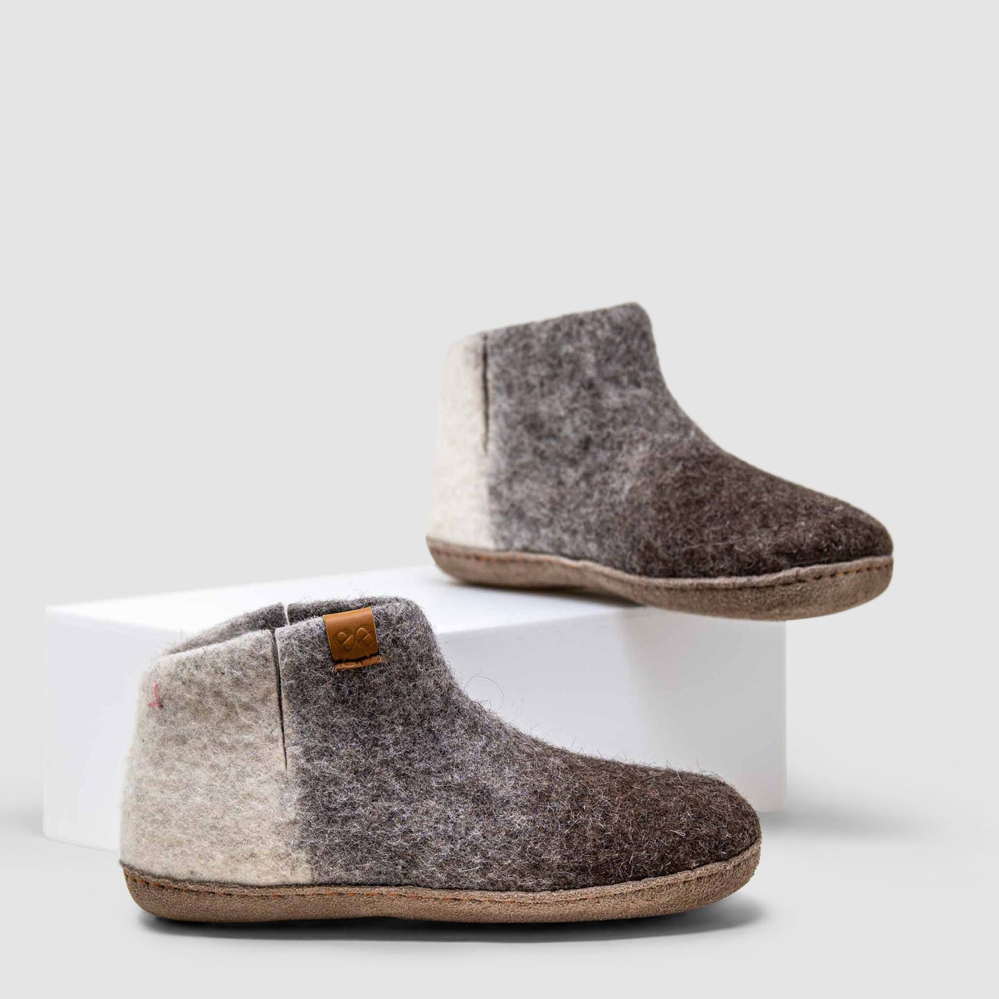 Everest Wool Slipper | Tri-Color - Brown