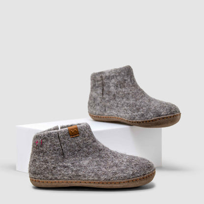 Everest Wool Slipper | Two-Tone - Grey / Natural