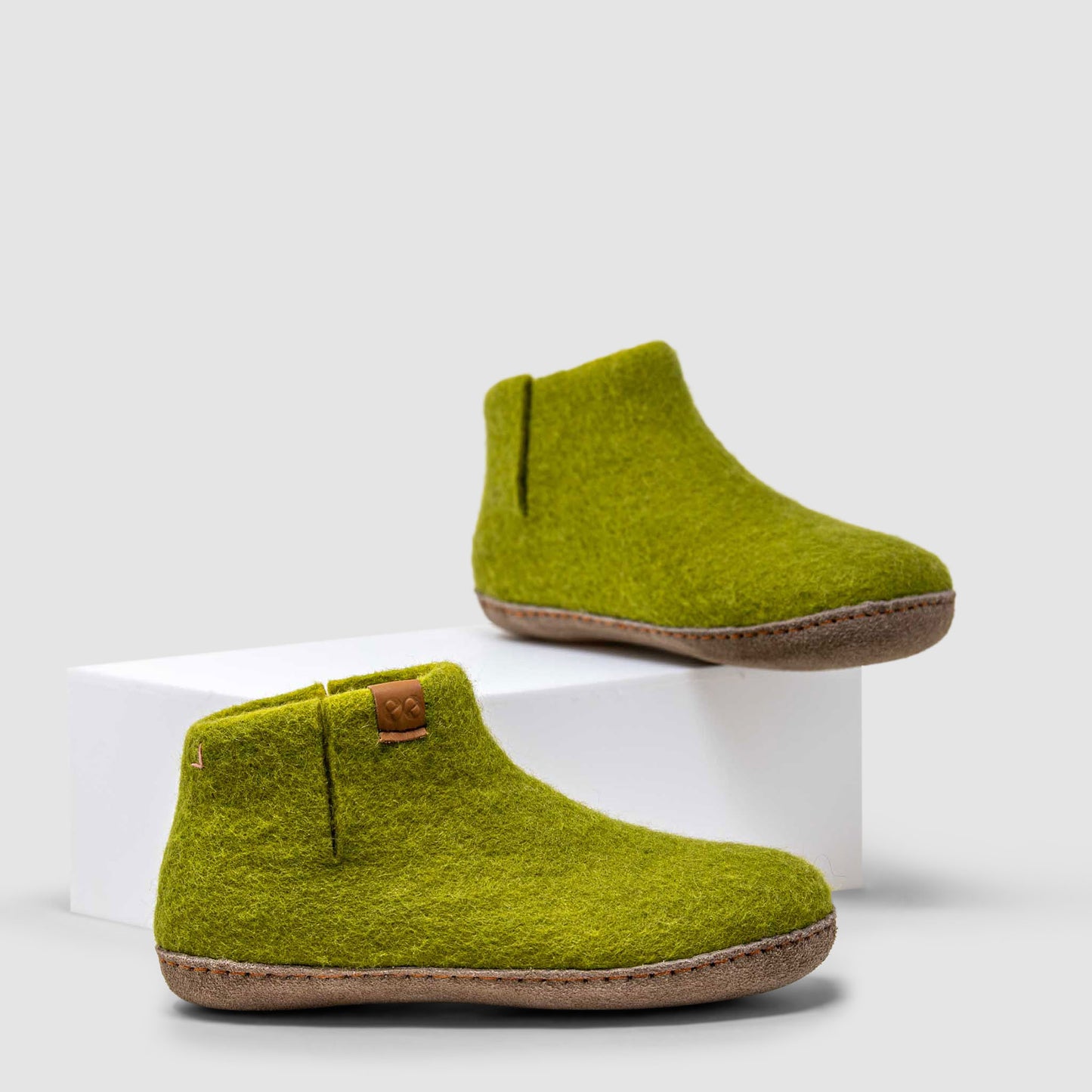 Everest Wool Slipper | Two-Tone - Lime / Amber
