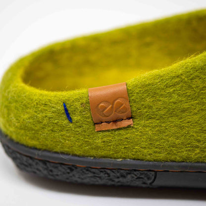 Tibet Wool Slipper | Two-Tone - Lime / Amber