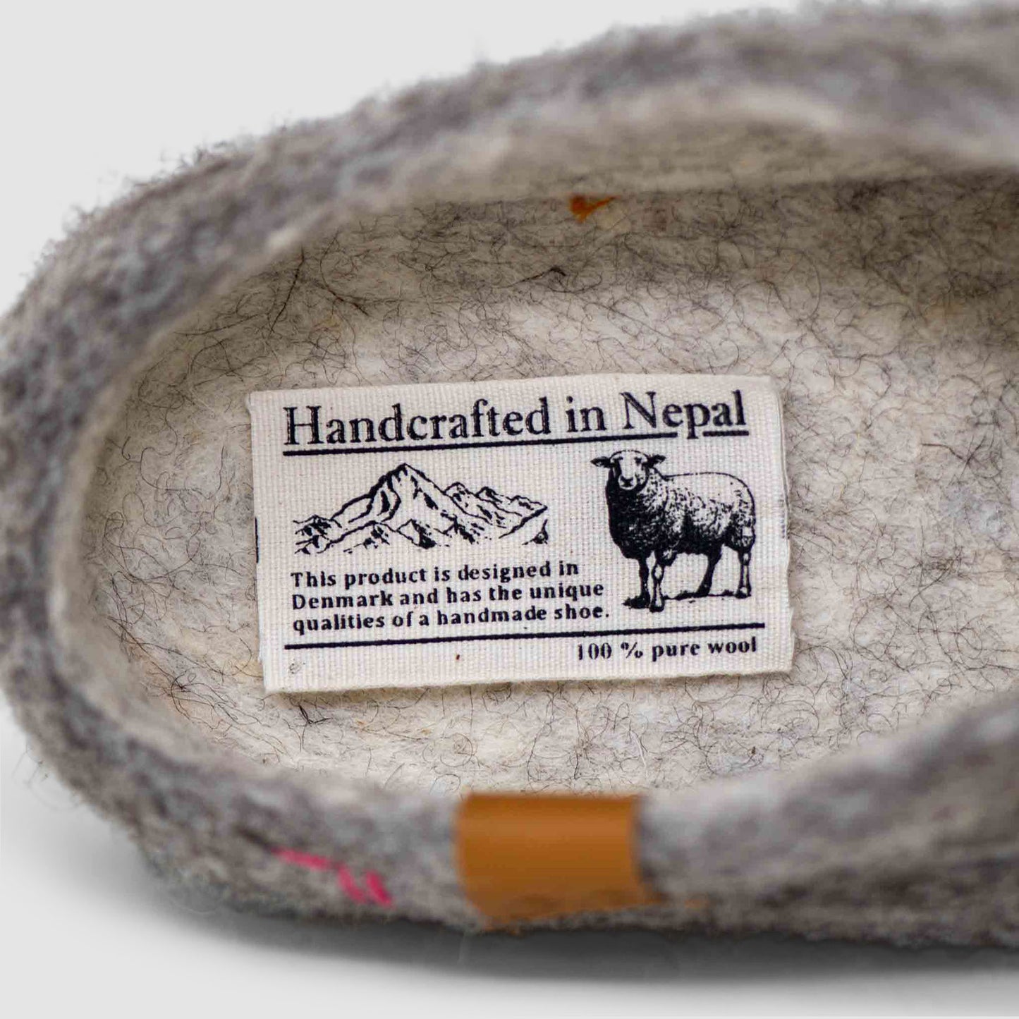 Tibet Wool Slipper | Two-Tone - Grey / Natural