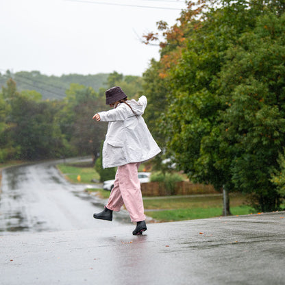 Sky Rubber Rain Boot | Breast Cancer Black - Pink