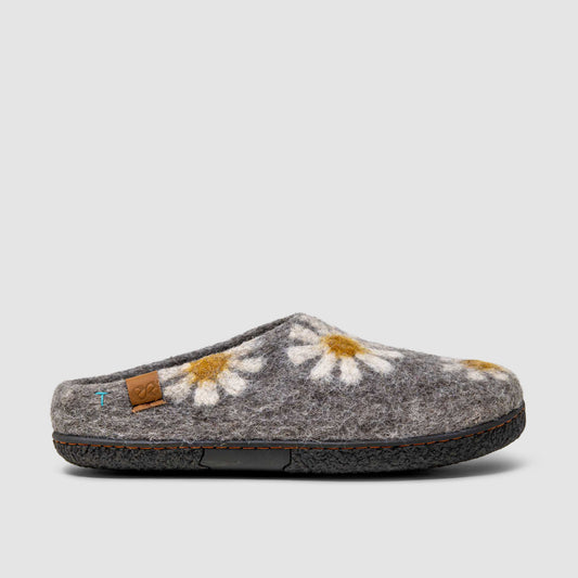 Tibet Wool Slipper | Daisy - Grey